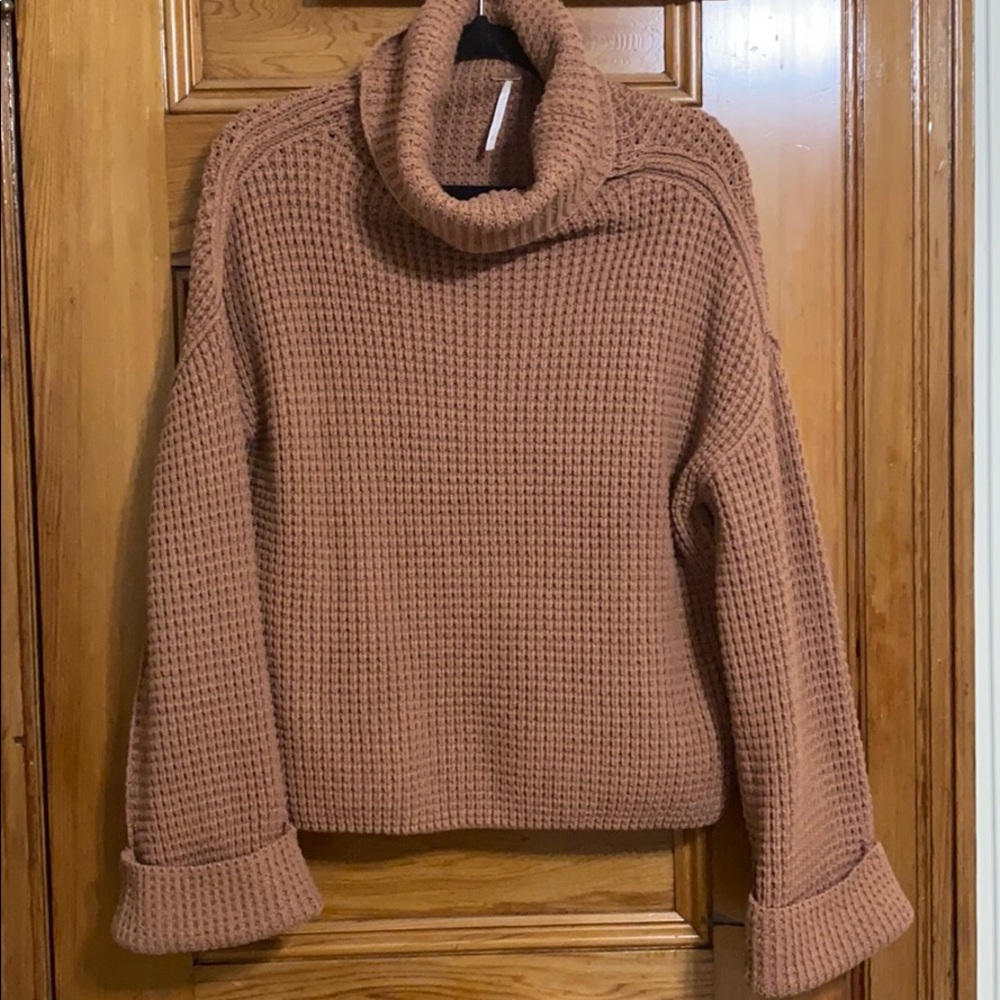 Free people turtleneck knit sweater